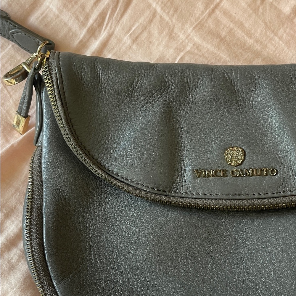 Vince Camuto Charcoal Leather Crossbody Bag - Picture 3 of 4